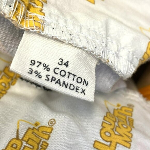 Loudmouth Golf Shorts Mens Size 34 Retro Mod Swirl Flat Front Chino 11" Inseam - Picture 3 of 3